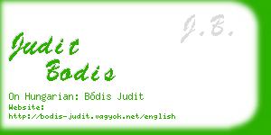 judit bodis business card